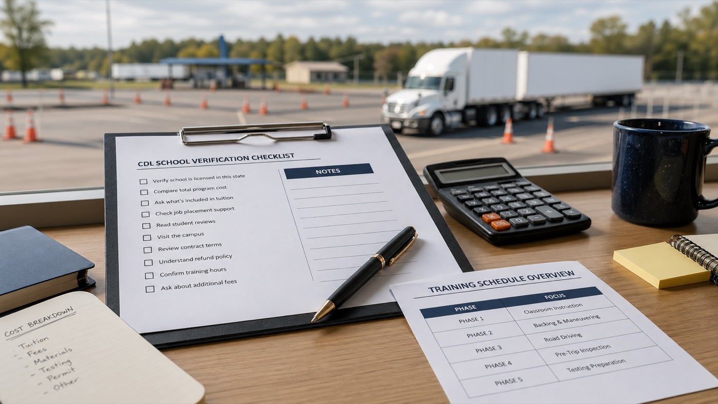CDL school verification checklist for Ohio